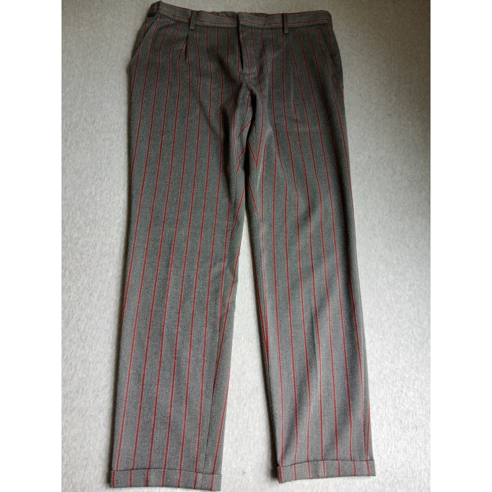 Scotch Soda Pants 34x30 Blake Pleated Striped Preppy Retro Straight Trouser